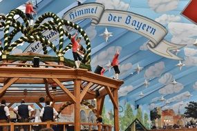 the tradition of celebrating the folk festival Oktoberfest