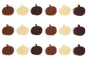 Brown chocolate pumpkin candies