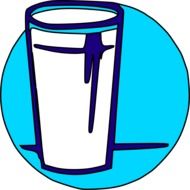 Water in the glass clipart