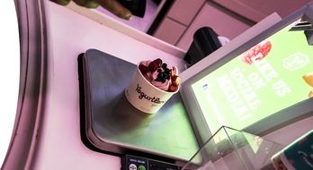 frozen yogurt in a glass