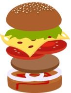 Delicious hamburger clipart