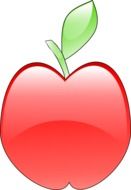 dainty red apple drawing