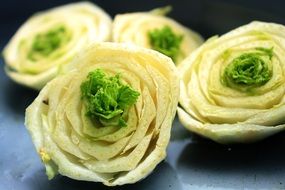 green sprouts of chinese cabbage