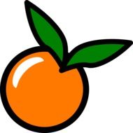 Orange organic peach clipart