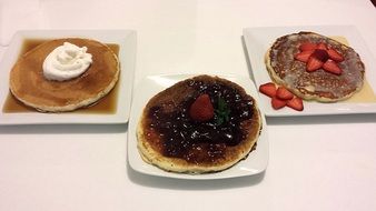 dainty pancake with honey