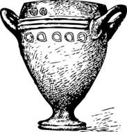 painted porcelain vase as a drawing