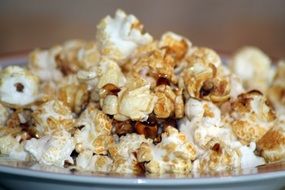 popcorn on a plate