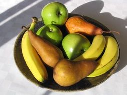 fresh fruit in a bowl