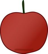 Red cherry on a white background as an illustration