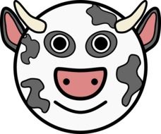 Face of the cow clipart