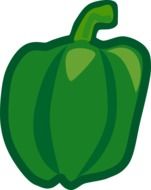 painted green pepper
