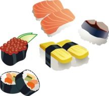 clipart of the japanese sushi