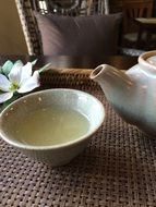 fermented tea in a bowl