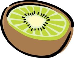 clipart of Healthy tasty kiwi