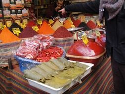 spices in the market in istanbul