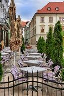 restaurant terrace in Bratislava