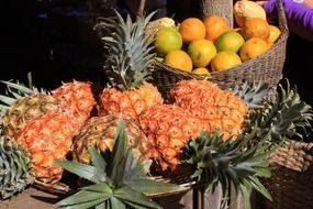 incredibly tasty pineapple fruit, cuba