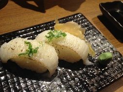 sushi with white fish