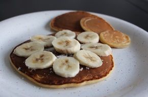 sweet crepes with bananas