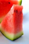 watermelon cut close-up on blurred background