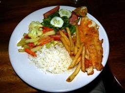 variety of food on a plate in costa rica