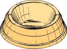 yellow bowl for the animal drawing