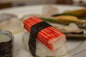 sushi with crab stick