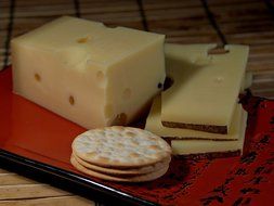 Delicious emmental cheese