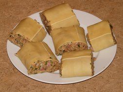 Delicious German maultaschen with Filling