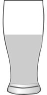 cold juice glass black and white drawing