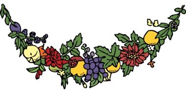 fruits flowers decoration drawing