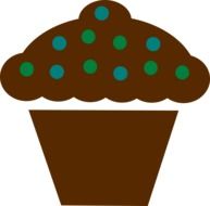 berries brown cupcake
