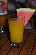 glass with orange juice