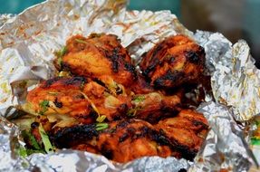 roasted chicken, indian fast food