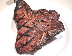 T-bone steak on the plate