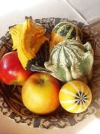 bright autumn vegetables in a bowl