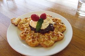 sweden waffles on plate
