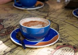 coffee in an antique cup