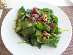 Beetroot salad in a plate