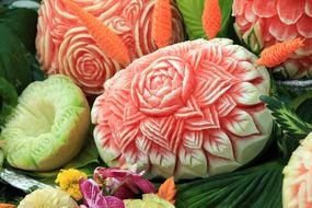 watermelon and melon as a decor