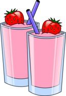 clipart of strawberry drinks