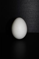 white nutrition hen's egg on black table