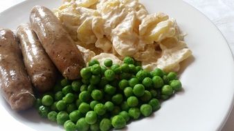 sausage bangers and cheesy potatoes