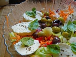 Salad with basil