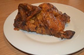 grilled chicken on white plate