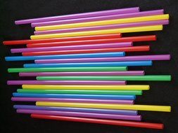 colorful straws to quench thirst