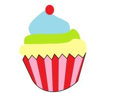 color cupcake