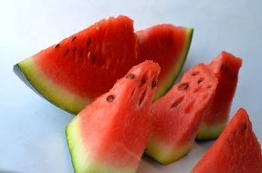 pieces of ripe juicy watermelon