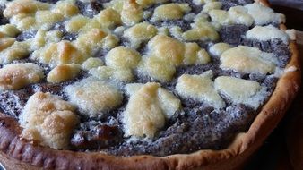 delicious poppy seed and chocolate pie