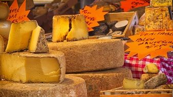 Cheese on the counter market France